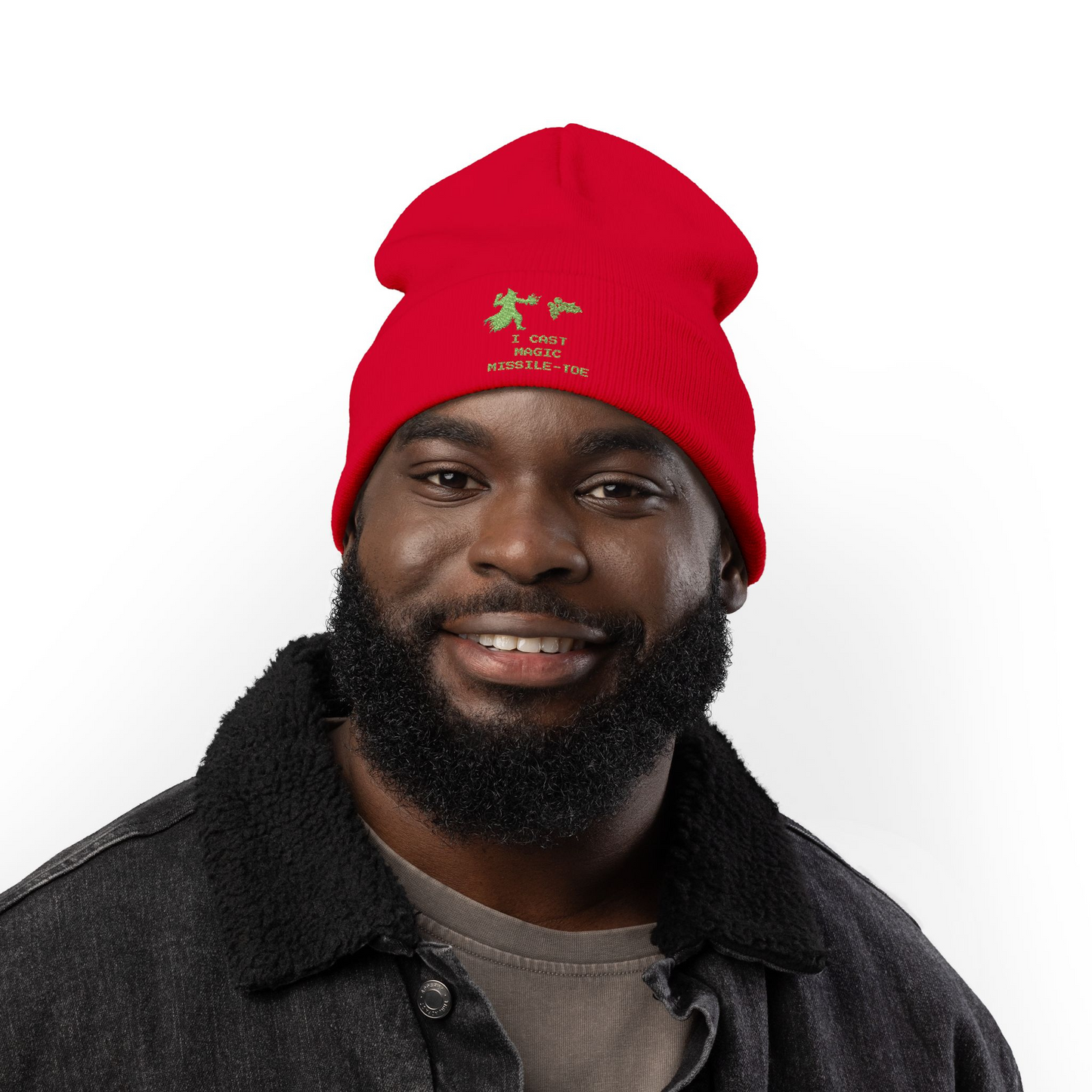 I Cast Magic Missile-Toe Red Beanie