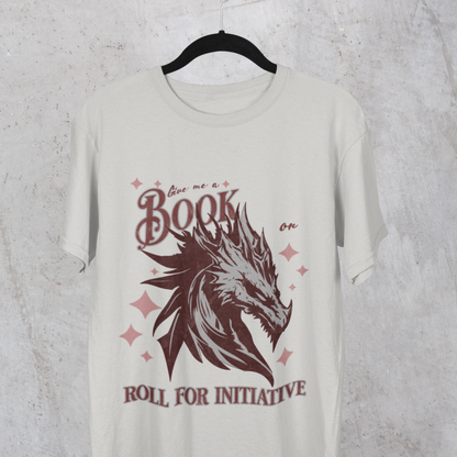 Book Dragon Roll for Initiative Unisex Tee