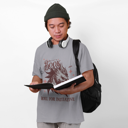 Book Dragon Roll for Initiative Unisex Tee