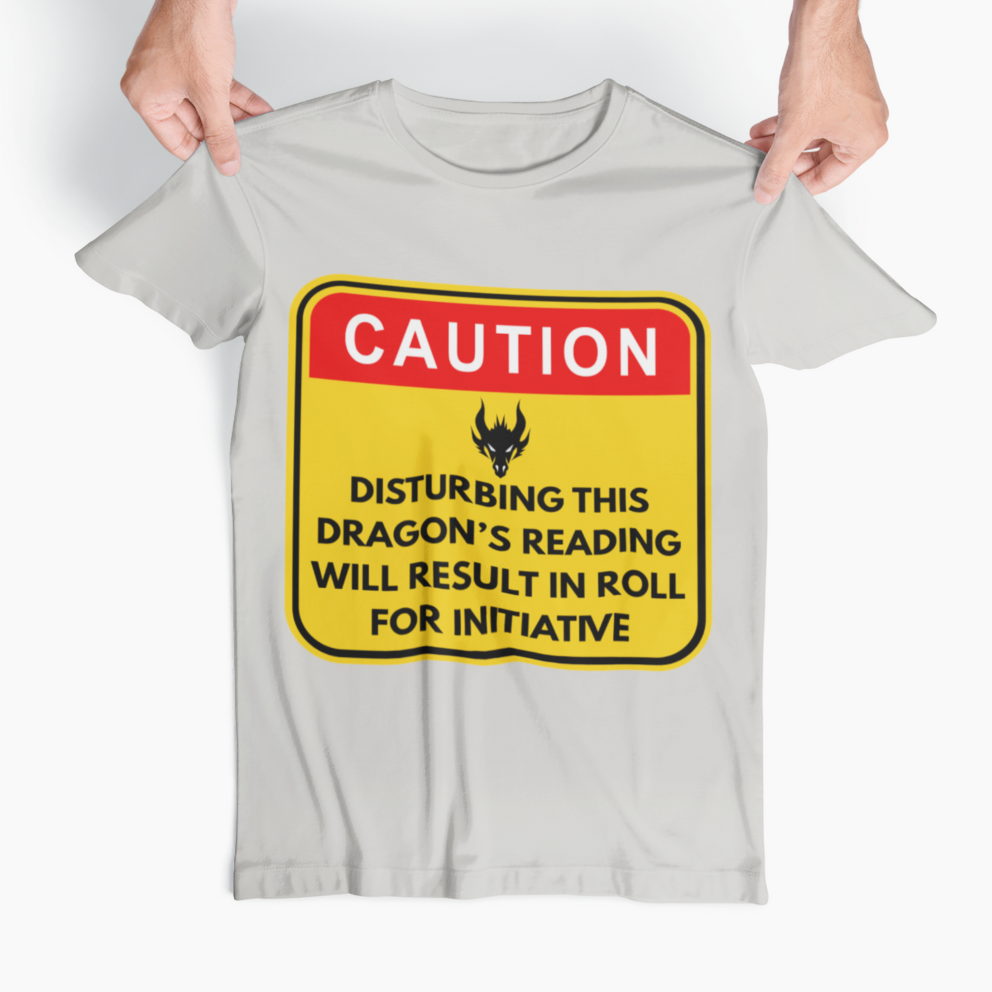 Caution Dragon Reading Unisex Tee