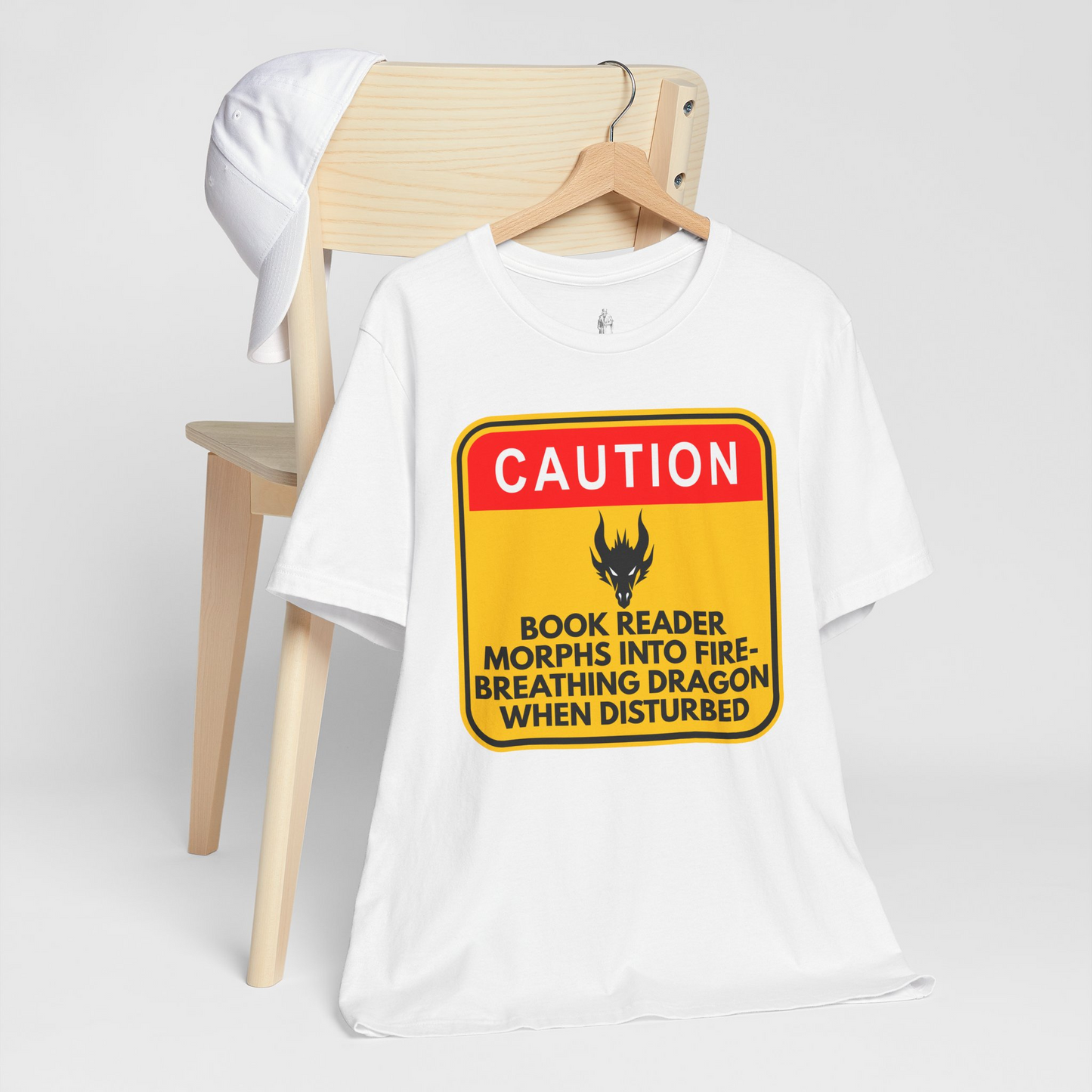 Caution Reader Morphs Into Dragon Unisex Tee