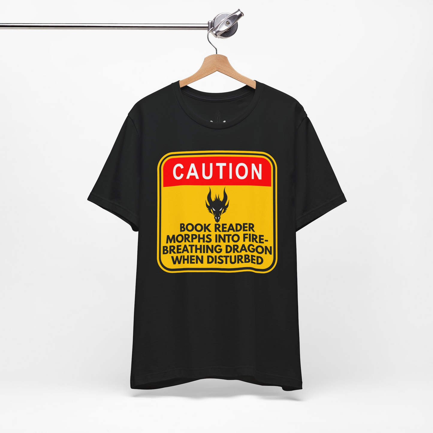 Caution Reader Morphs Into Dragon Unisex Tee