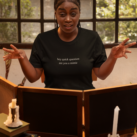 Hey Quick Question Mimic Unisex Tee