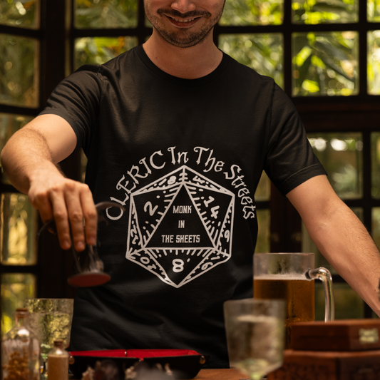 Cleric In The Streets, Monk In The Sheets Unisex Tee