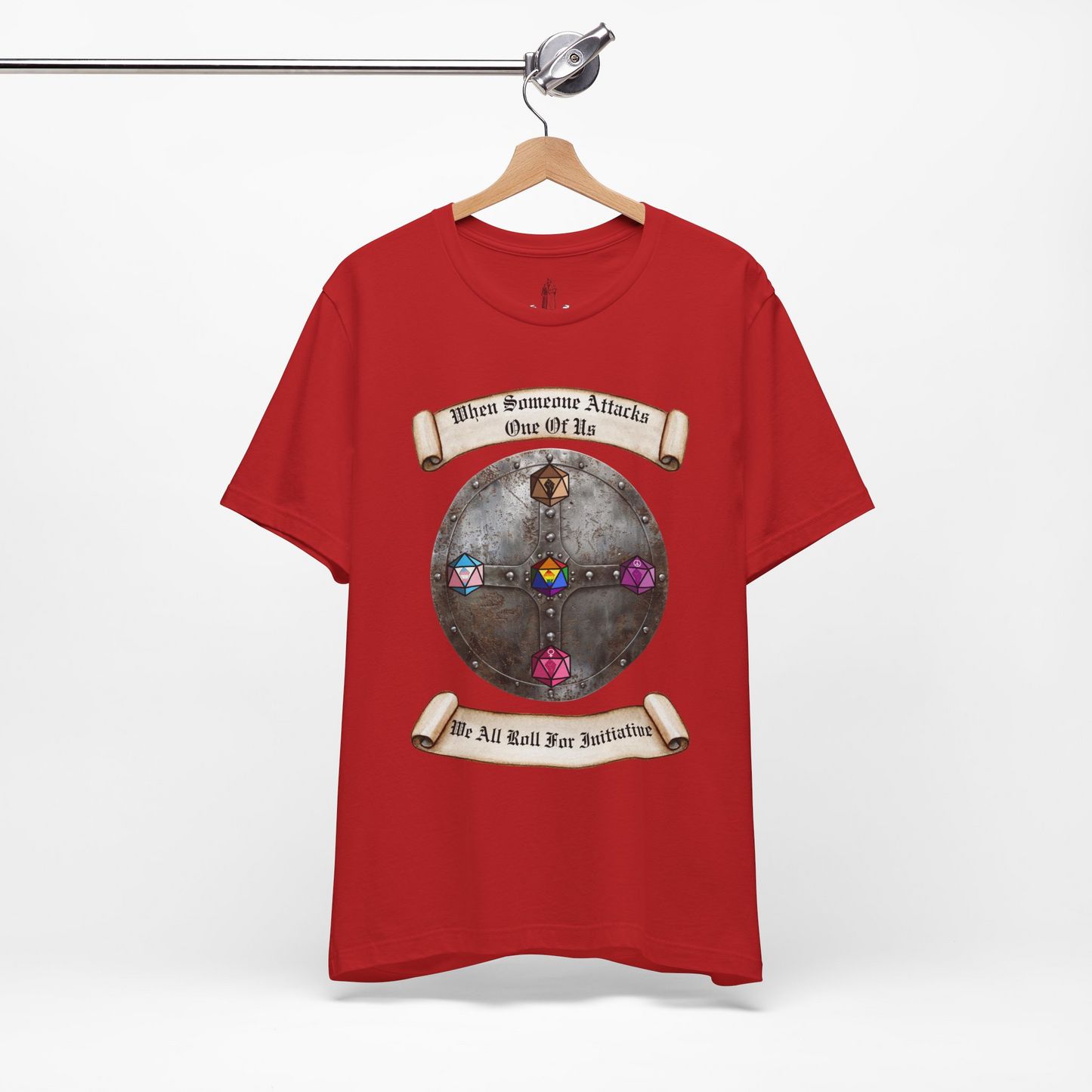 Attack One Of Us We All Roll For Initiative Unisex Tee