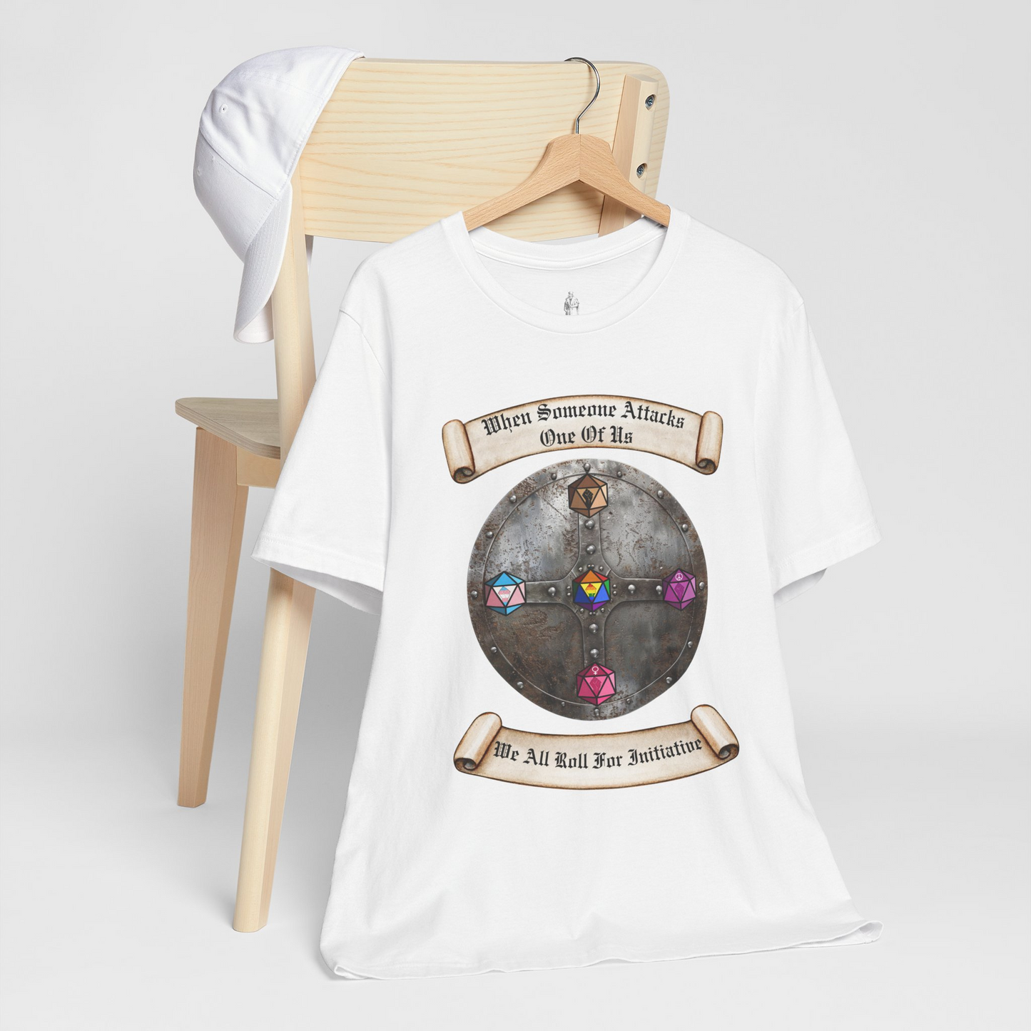 Attack One Of Us We All Roll For Initiative Unisex Tee