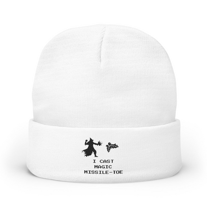 I Cast Magic Missile-Toe White Beanie