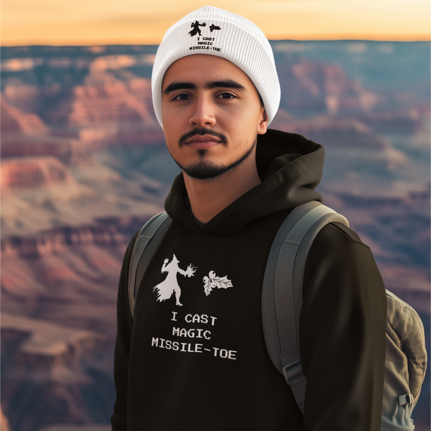 I Cast Magic Missile-Toe White Beanie