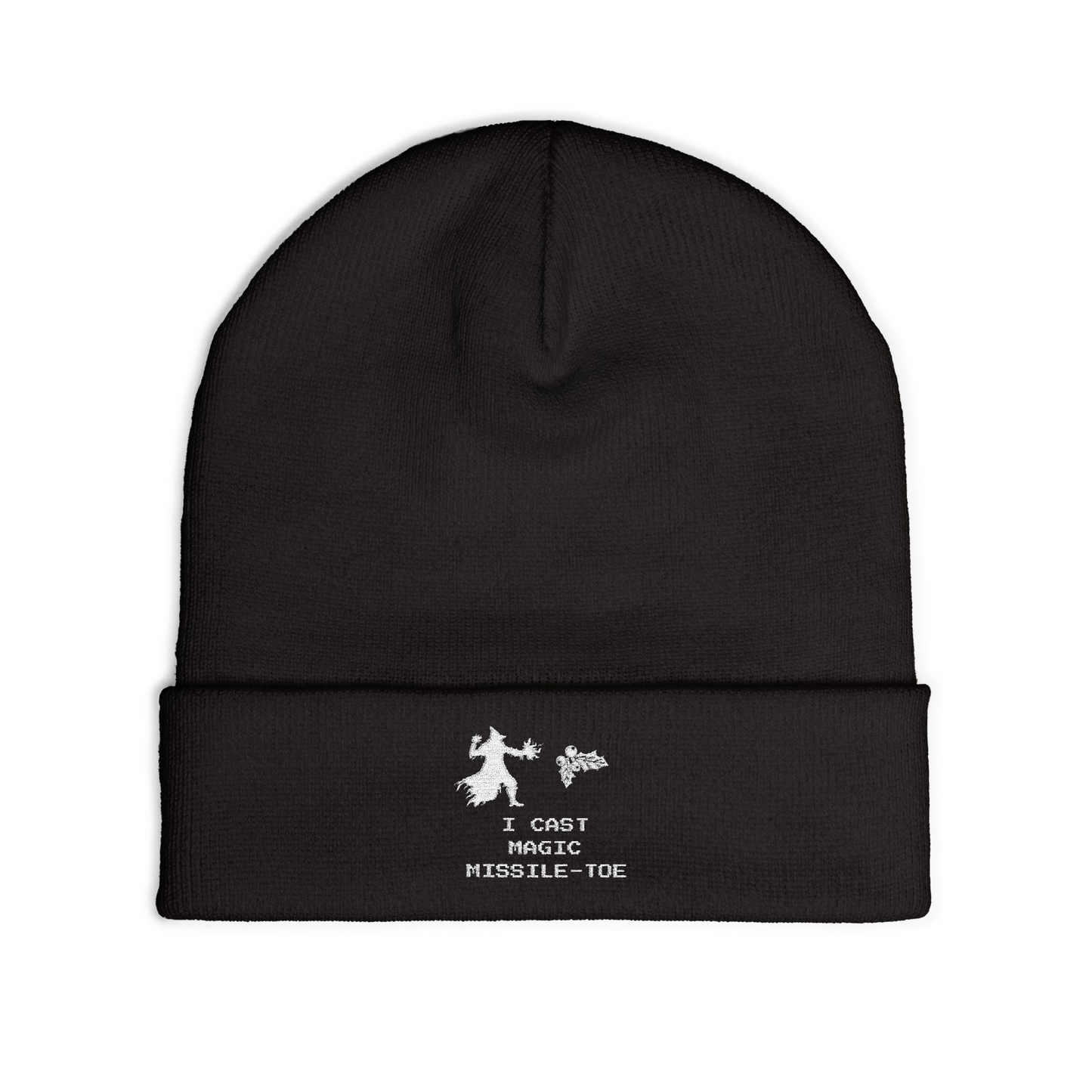 I Cast Magic Missile-Toe Black Beanie