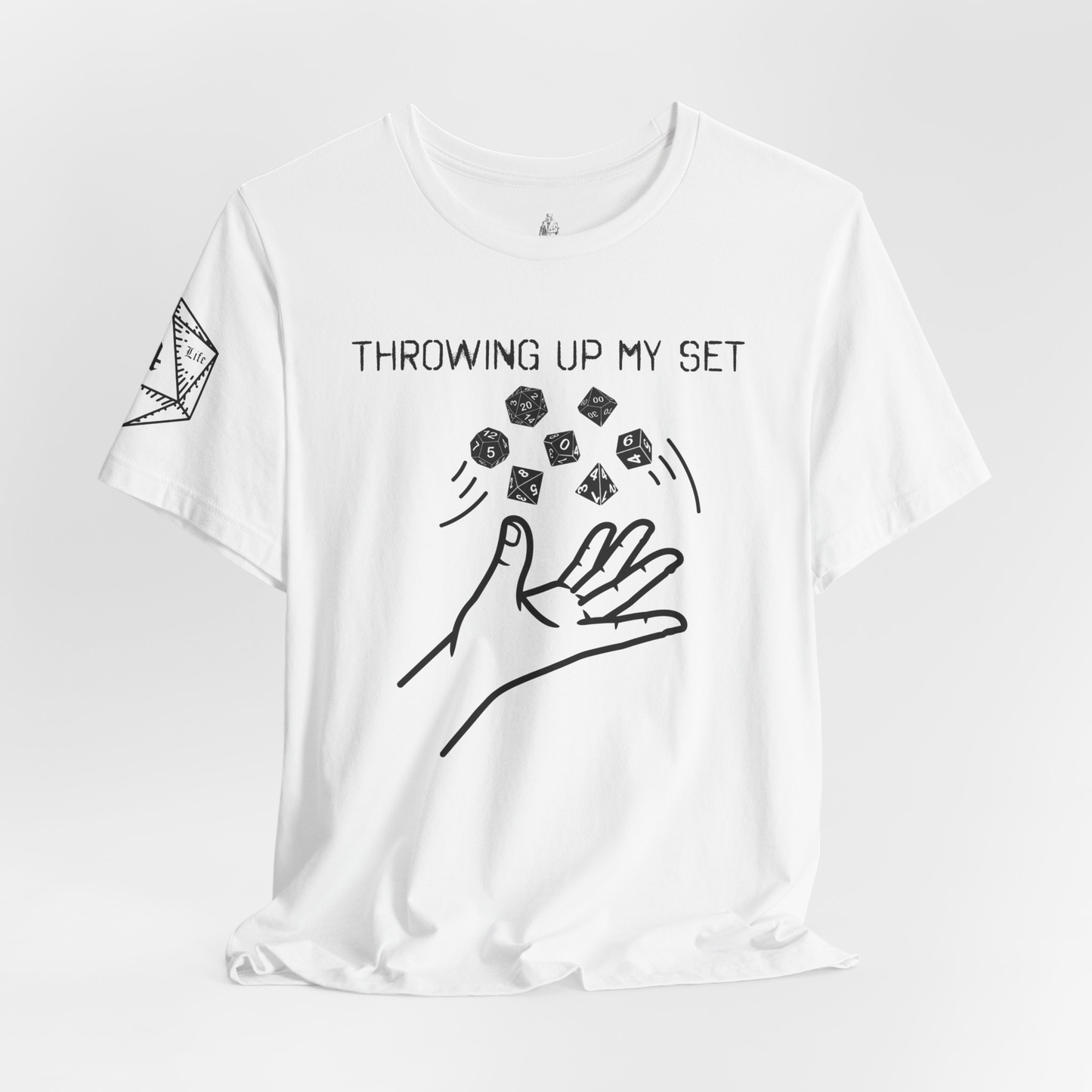 Throwing Up My Set (Right Sleeve Design Only) Unisex Tee