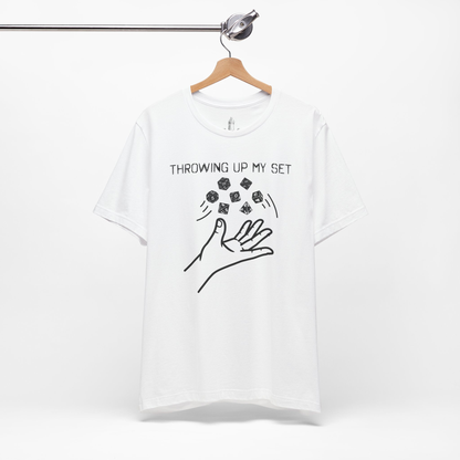 Throwing Up My Set (No Sleeve Design) Unisex Tee