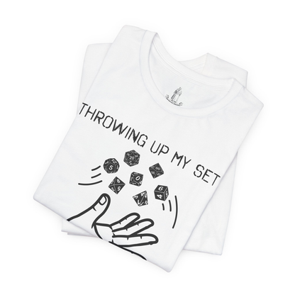 Throwing Up My Set (No Sleeve Design) Unisex Tee